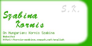 szabina kornis business card